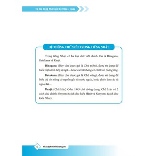 Sách Tự học tiếng Nhật cấp tốc trong 7 ngày