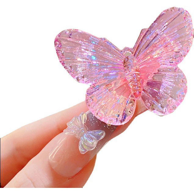 Kẹp Tóc Hình Bướm Màu Kẹo Gradient Phong Cách Hàn Quốc Dễ Thương Dành Cho Bé Gái