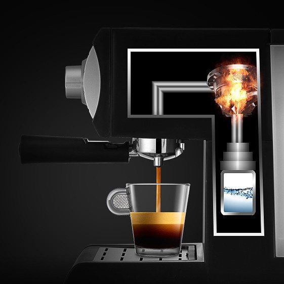 Máy pha cà phê tự động Espresso DONLIM KF6001 cho gia đình và văn phòng, máy pha cafe chuẩn cao cấp POT KITCHEN
