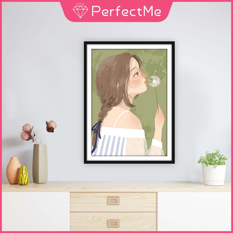 Tranh Đính Đá 30x40cm Kèm Phụ Kiện Tự Làm Hình Hoa Xinh Xắn