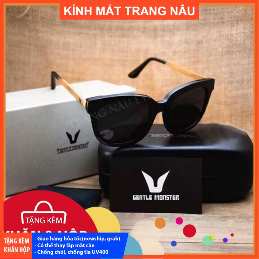 [SIÊU SALE] Kính thời trang chữ V 5504 đen gọng vàng Hàn Quốc - Kính Thời Trang Unisex