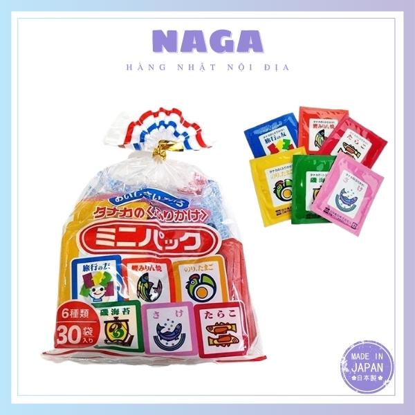 GIA VỊ RẮC CƠM Furikake NỘI ĐỊA NHẬT CHO BÉ ĂN DẶM - 6 VỊ GỒM 30 GÓI
