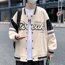 Áo khoác bóng chày dáng rộng phong cách năng động thời trang cho nam