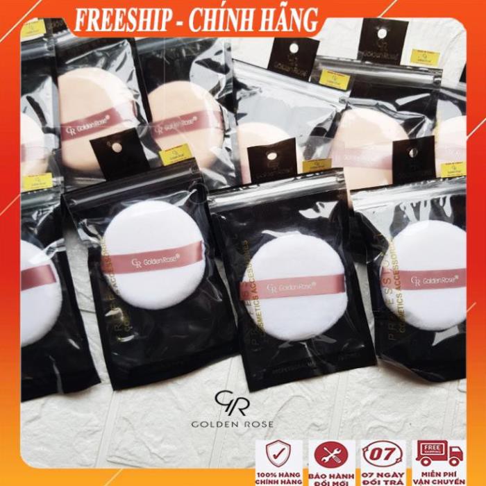 [ FreeShip - SIÊU MỀM MỊN ] Bông dặm phấn phủ, nén, bột siêu mềm mịn/ Bông phấn trang điểm đẹp golden rose