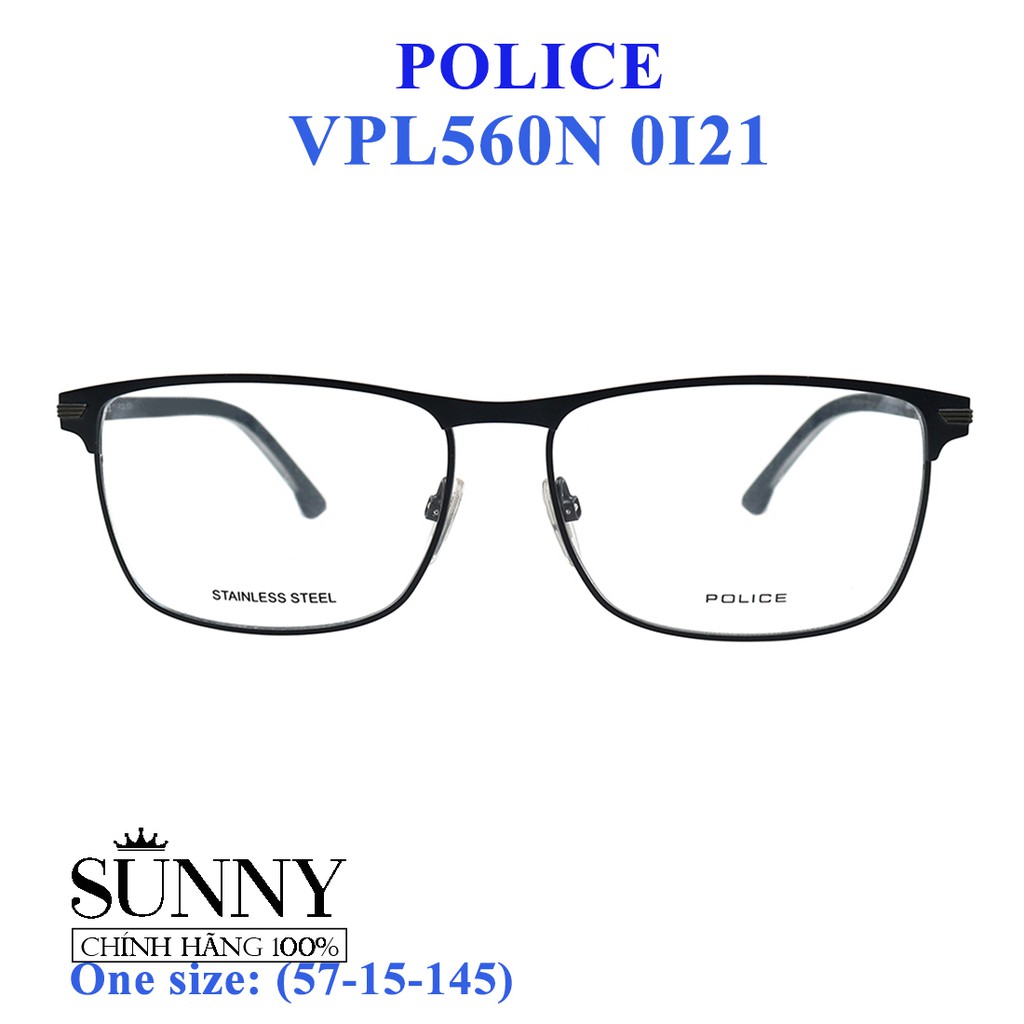 Gọng kính thời trang chính hãng nhiều màu Police VPL560N, thiết kế dễ đeo bảo vệ mắt