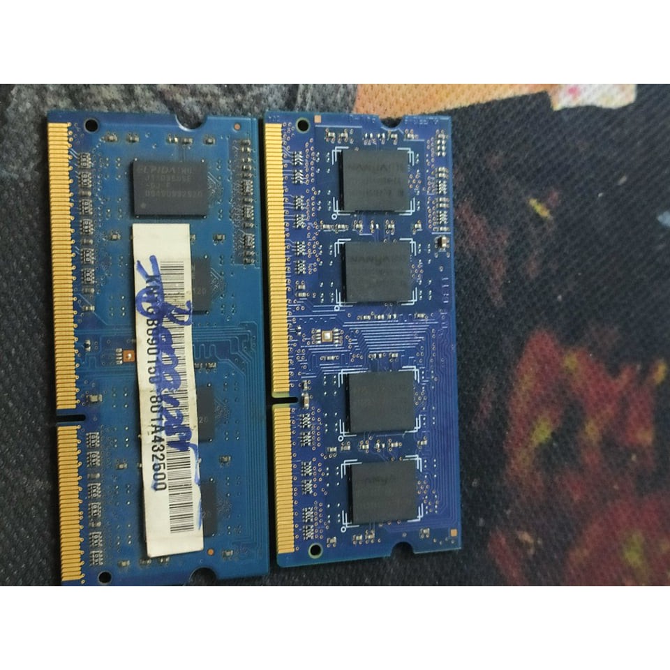 Ram DDR3 1Gb - 2Gb bus 1333 cũ chính hãng cho laptop