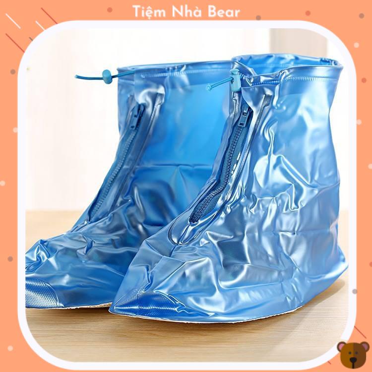 Bọc Giày Dép Đi Mưa Nhựa Dẻo Chống Thấm Giày Dép - Dây Kéo Rút Bảo Vệ