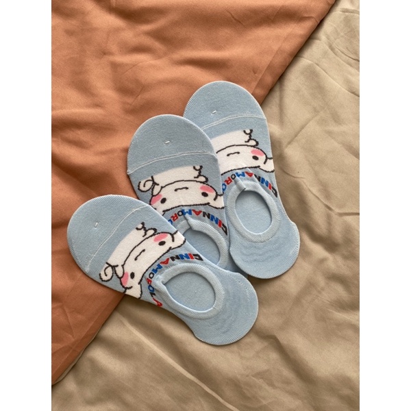 Tất lười thun cotton co giãn - Vớ ngắn xanh dương