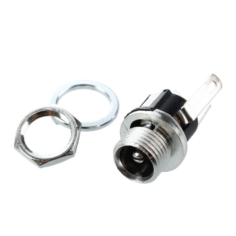 5 cái 5.5mmx2.1mm Ổ cắm giắc cắm nguồn DC Đầu nối gắn bảng điều khiển nữ