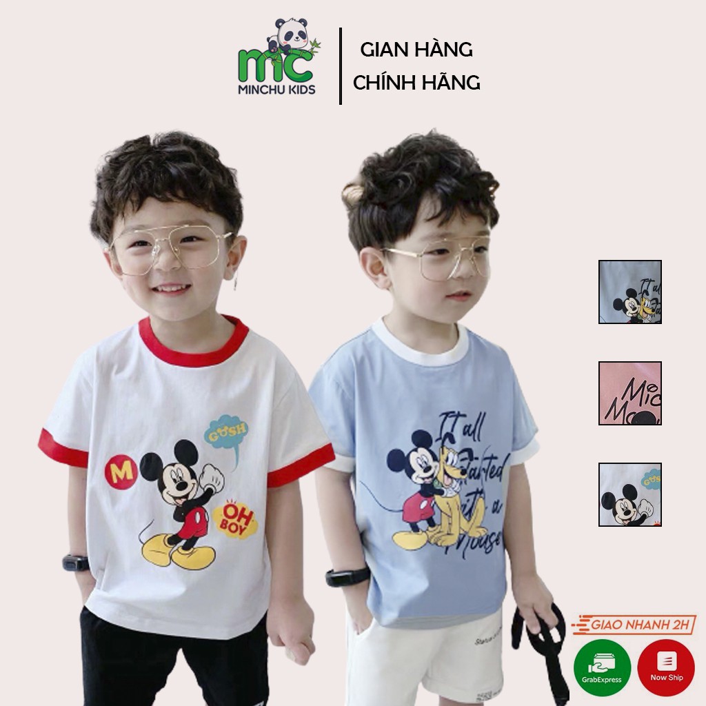 Áo Thun Bé Trai Bé Gái Chuột Mickey Minchu Kids