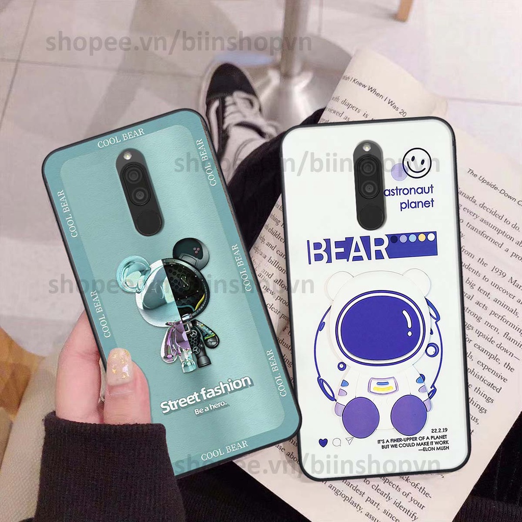 Ốp Xiaomi Redmi 8 hình gấu bear brick đẹp độc lạ, thời trang, cá tính