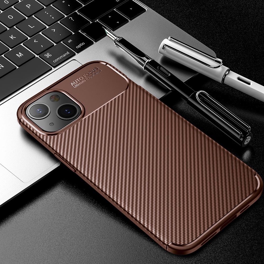 Ốp Điện Thoại Sợi Carbon Mềm Siêu Mỏng Cho iphone X XS max XR 11 12 13 Pro max SE 6 7 8 plus