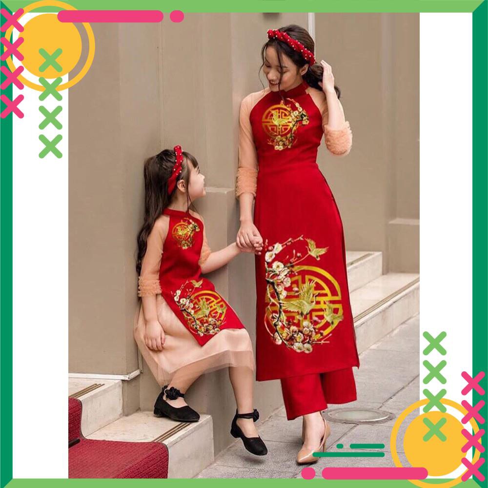 Áo dài cách tân mẹ và bé cao cấp AD280 [HÀNG XUẤT NHẬT-HÀN QUỐC] [Xuất Khẩu]