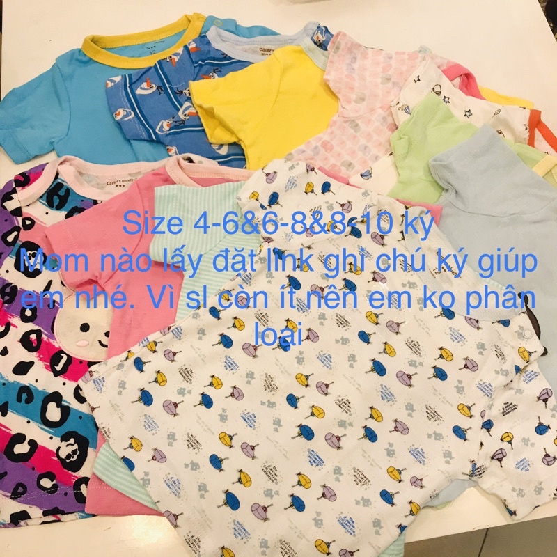 Combo 5 Áo Tay Cọc Cho Bé Trai Bé Gái Hàng Hãng Carter’s Chất Đẹp Mềm Mát Cotton 100%