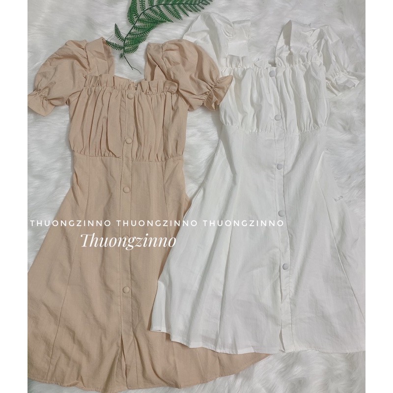 [Ảnh thật/Video]Váy cúc bọc Laly thiết kế trẻ trung mặc được hai kiểu Đầm ulzzang trễ vai | BigBuy360 - bigbuy360.vn