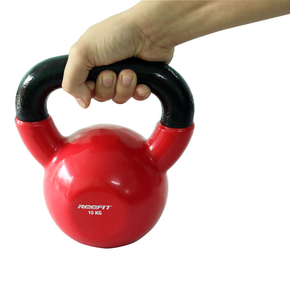 Tạ bình vôi tạ quai xách tạ ấm bọc cao su cao cấp 12kg Reefit Sport