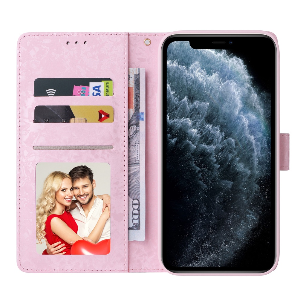 Ốp lưng cho iPhone 15 11 12 Pro Max XS Max Bàn chải chống trộm dập nóng Flip Stand Leather Wallet Case