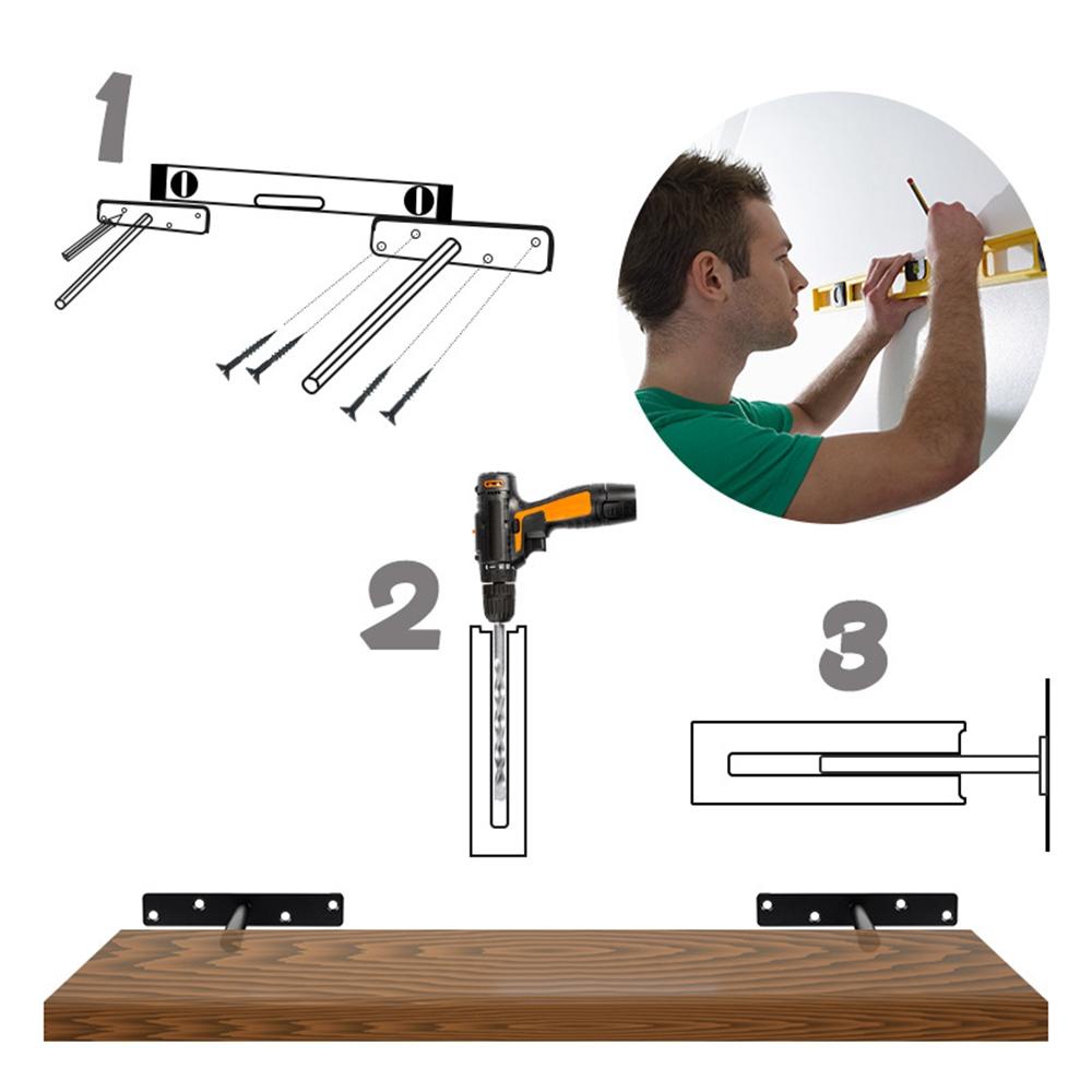 ZAIJIE24 Giá Đỡ Kệ Bằng Kim Loại Hình Chữ T Chất Lượng Cao