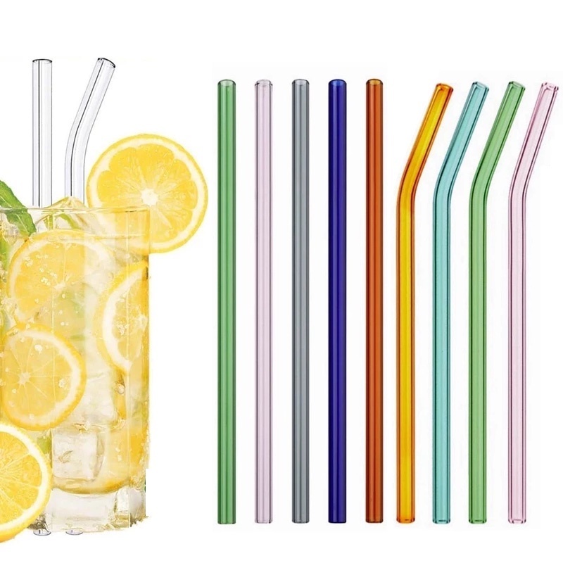 Ống hút đầu thẳng/ cong dùng uống cocktail cho buổi tiệc tại nhà có thể tái sử dụng