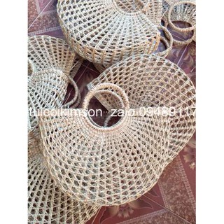 Túi Cói Bán Nguyệt đan thưa
