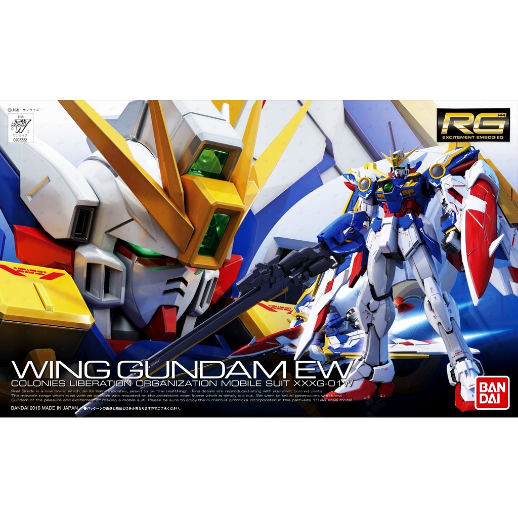 Mô hình lắp ráp Gundam Bandai RG 20 Wing Gundam EW