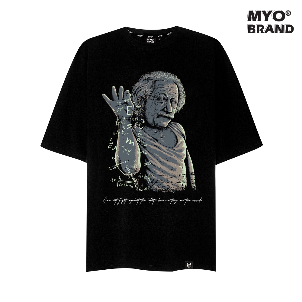 Áo Thun  Dáng Rộng Cotton 4 Chiều MYO  Funny-Albert-Einstein Q013