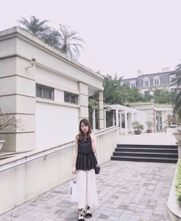 SET PEPLUM ĐEN + QUẦN SUÔNG TRẮNG ✨