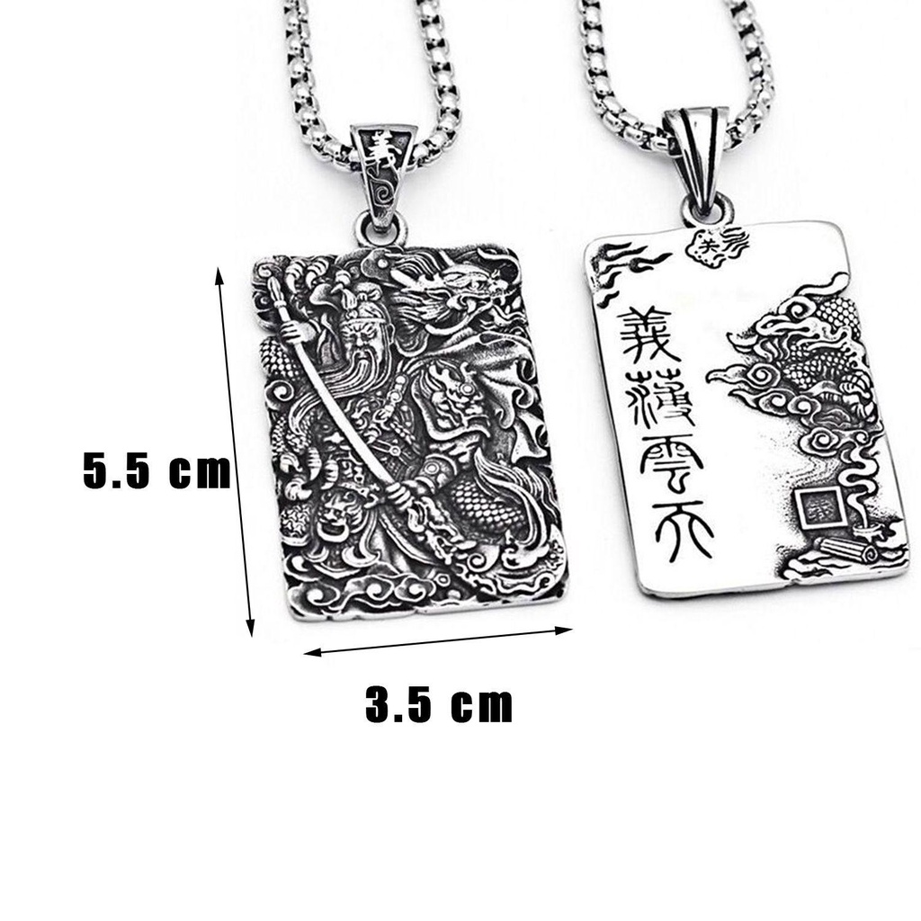 EUCA Vòng cổ Kim Loại Mặt Quan Công Gong Yibo Yuntian