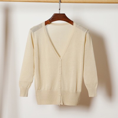 💕Áo Khoác cardigan Dài Tay Cổ Chữ v Màu Đen / Tím Thời Trang Mùa Hè Dành Cho Nữ