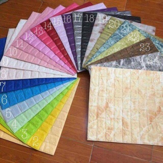 Miếng xốp dán tường giả gạch 3d kích thước 77x70cm