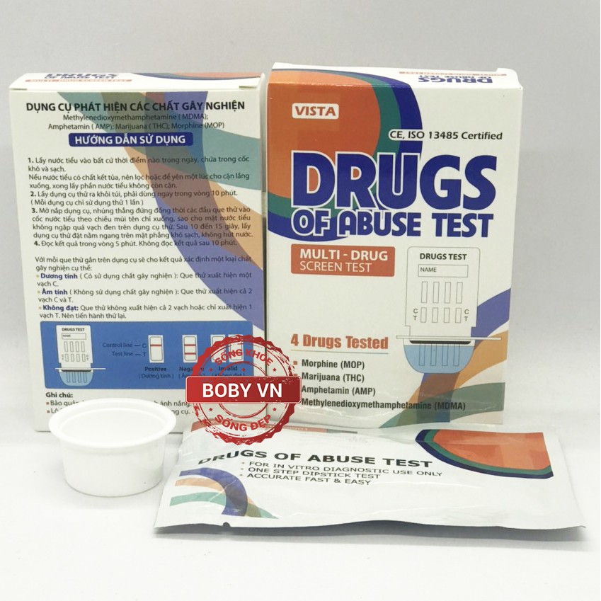 Que thử ma túy tổng hợp 4 chân - Dụng cụ phát hiện các chất gây nghiện NoBrand