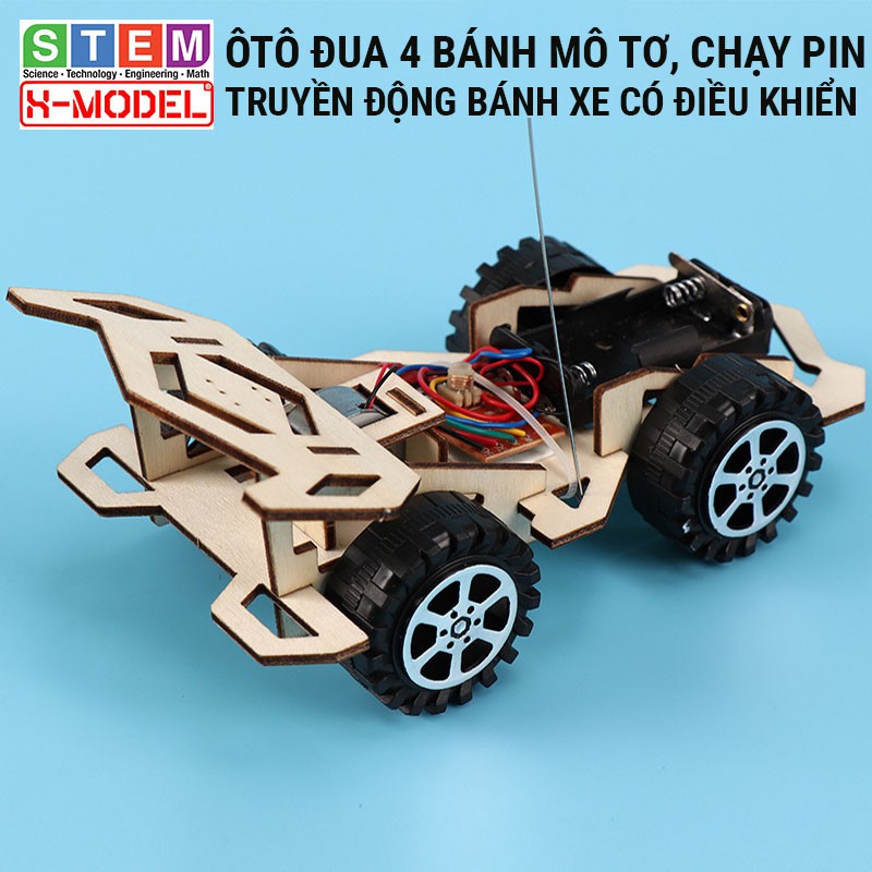 Đồ chơi sáng tạo STEM ô tô đua đồ chơi gỗ có điều khiển từ xa XMODEL ST76,Đồ chơi DIY[Giáo dục STEM STEAM]