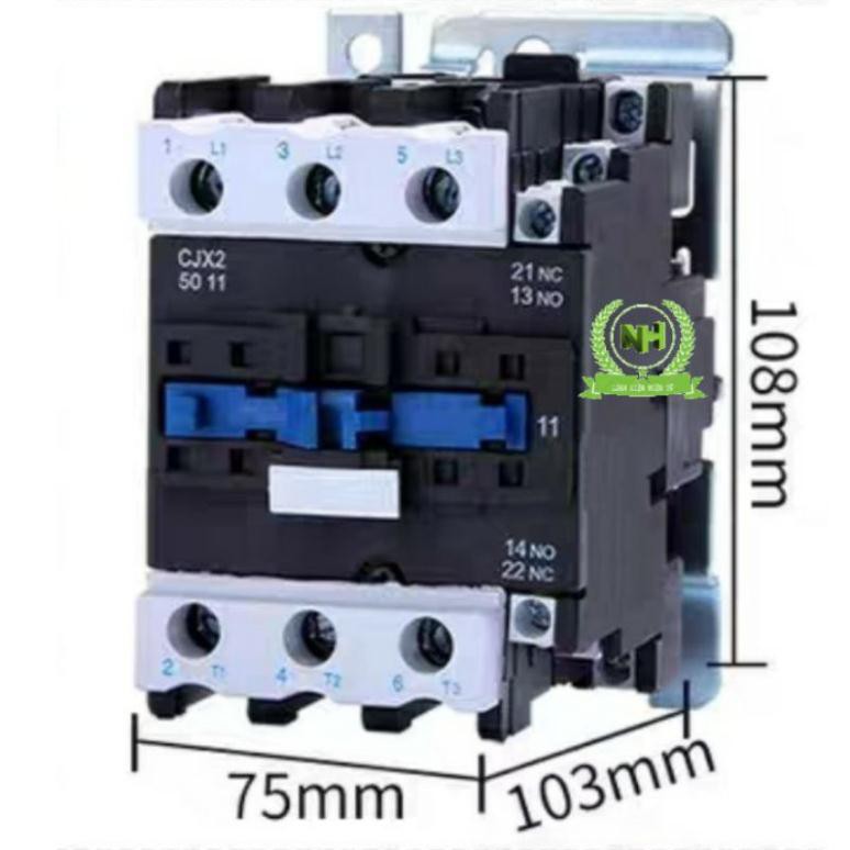 Khởi động từ AC contactor CJX2-5011 220V/380V-50A Loại Tốt