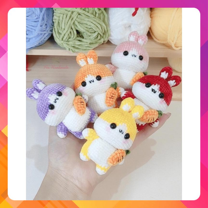 CÔNG THỨC giấy Tiếng Việt móc bé thỏ và gấu cute phô mai que size móc khóa