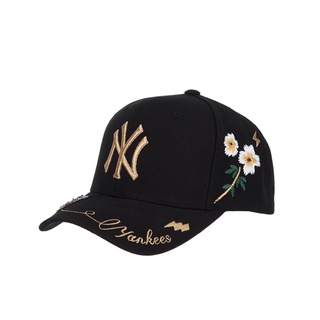 [ Chính Hãng ] Mũ MLB Gold Bee Structured Ball Cap Màu Đen ( 32CPFN111-50L ) | PiuPiu Authentic