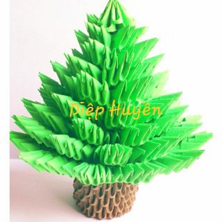 Origami 3d cây thông noel christmas tree