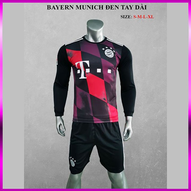 Áo Đấu Bayern Munich 2020 - 2021 MÀU ĐEN TAY DÀI