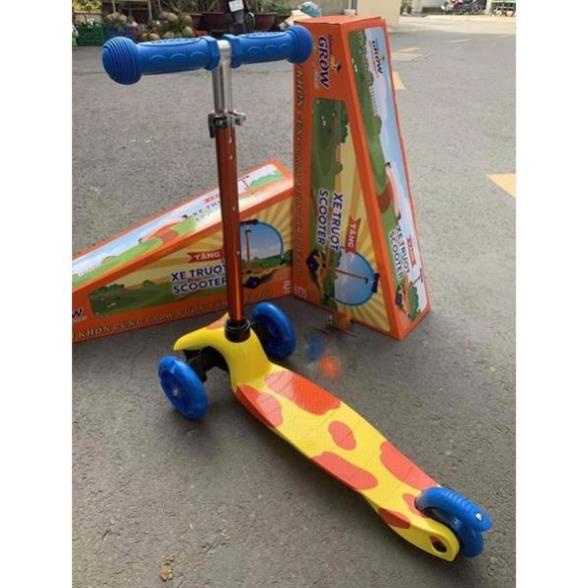Xe Scooter Cao Cấp - Bánh Xe Đèn Led Phát Sáng Bé 2 tuổi đến 6 tuổi , quà tặng của Grow