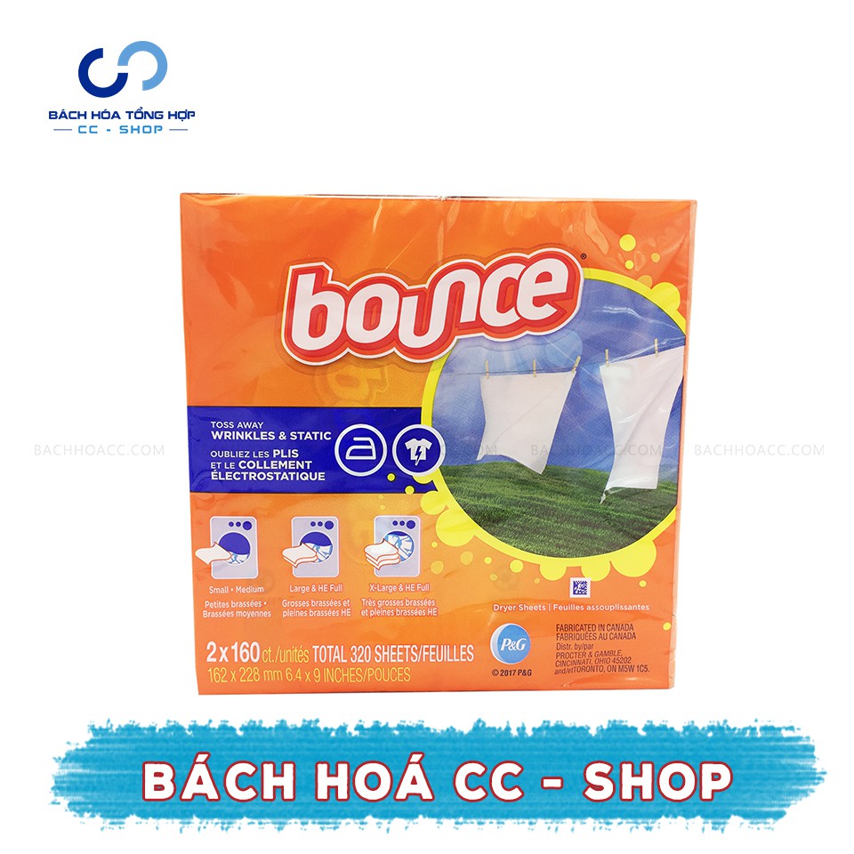 KHẮN GIẤY THƠM BOUNCE 2 HỘPX160 MỸ