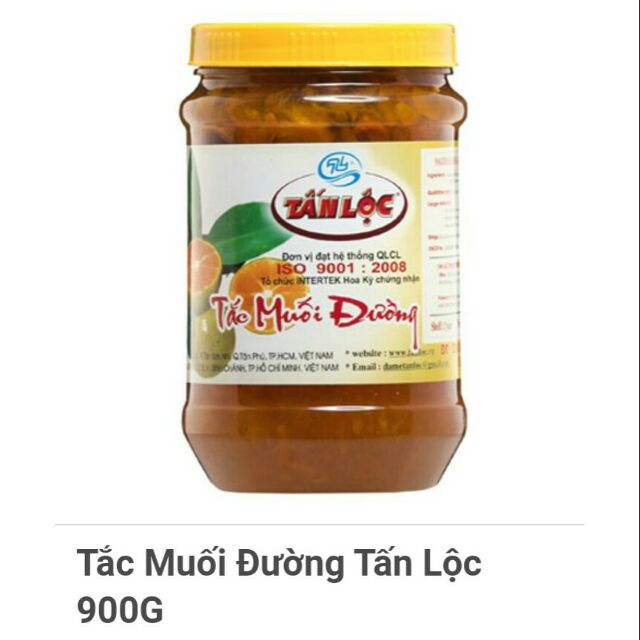 Tắc muối đường Tấn Lộc 900g