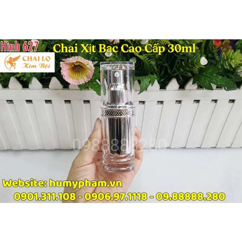 Chai lọ mỹ phẩm - Chai Xịt Bạc Cao Cấp 30ml