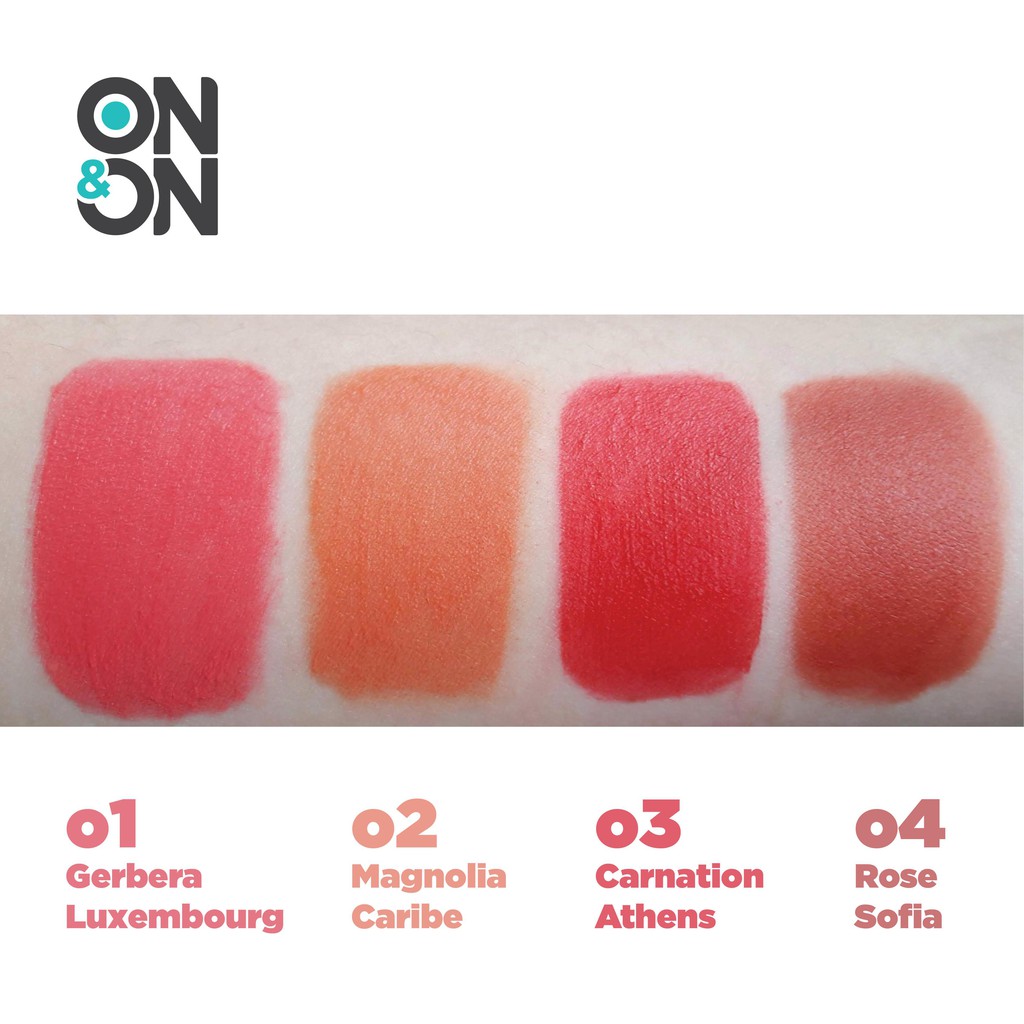 [ Có Kèm Deal Sốc ] Son Kem & Má Hồng Dạng Tint City Flower Lip LacQuer On&On Cao Cấp Tích Hợp Tiện Lợi | BigBuy360 - bigbuy360.vn