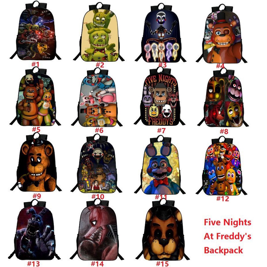 Ba Lô Đeo Vai At Nights Five Freddy 'S Freddy Chica Foxy Bonnie FNAF