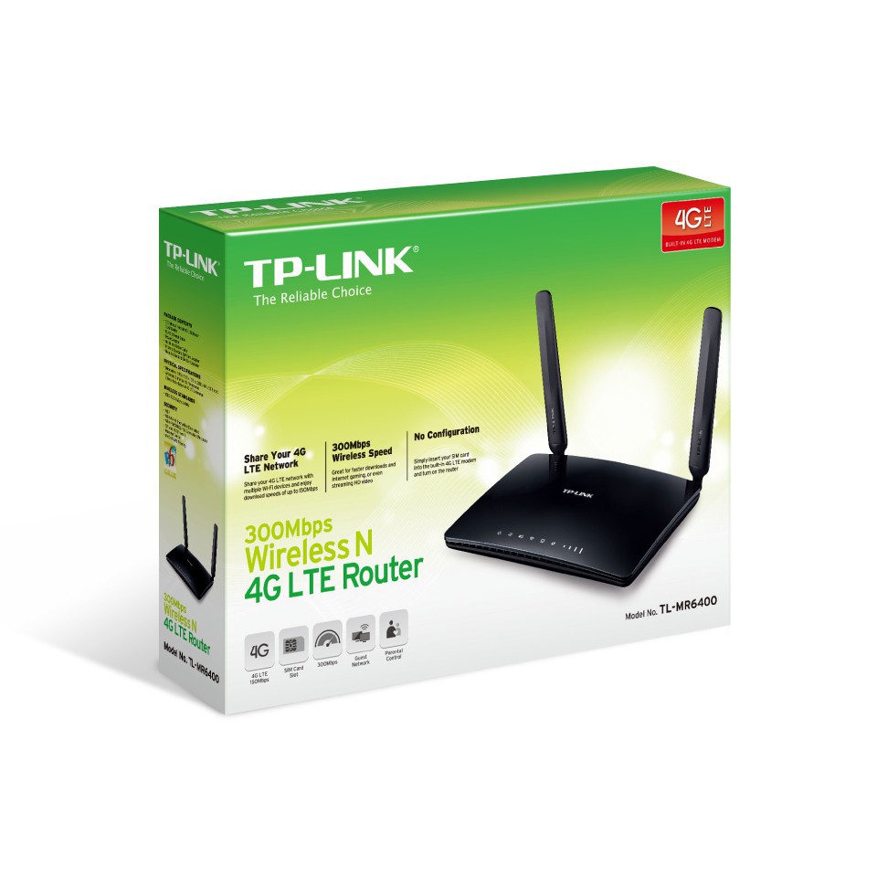 (Rẻ Vô Địch) Bộ Phát Wifi 4G TP LINK TL-MR6400, MR200 4G LTE Hàng Chính Hãng
