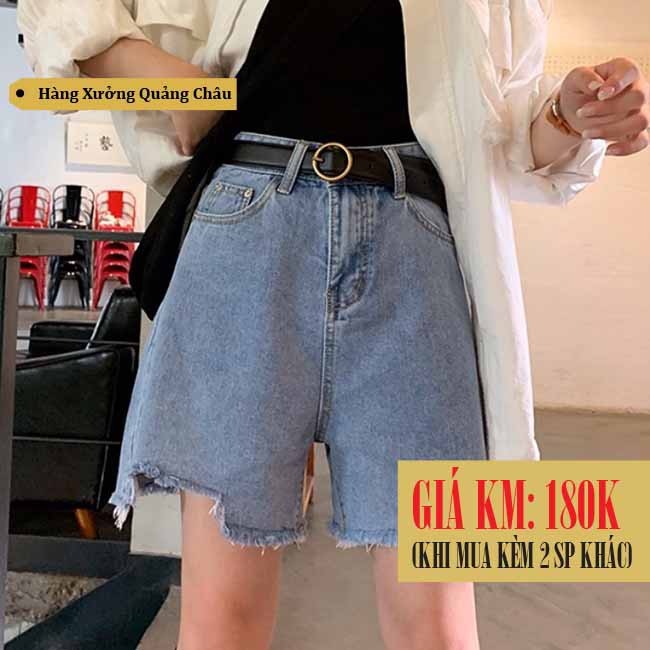 [Hàng có sẵn] Quần shorts jean nữ Ulzzang Quảng Châu QLJ38