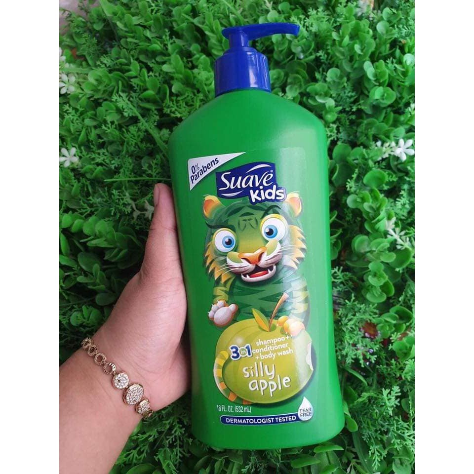 Dầu tắm gội 3 in 1 SUAVE KIDS của Mỹ cho bé🌸 mẫu mới ra mắt 532ml