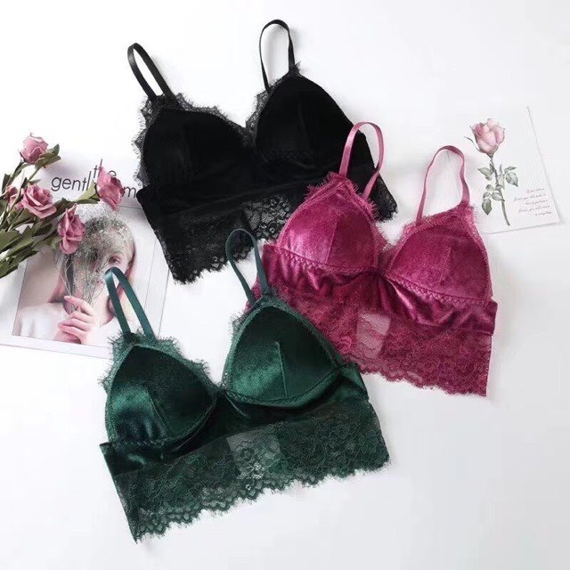 BRA NHUNG PHỐI REN CÓ ĐỆM CAO CẤP