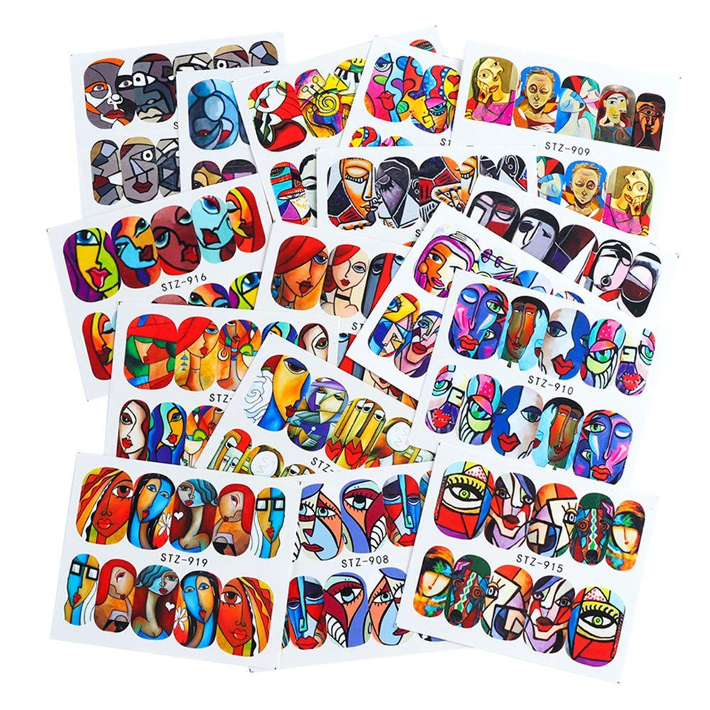 Set 1 / 16 Hình Dán 3D Trang Trí Móng Tay Nghệ Thuật Cho Nữ