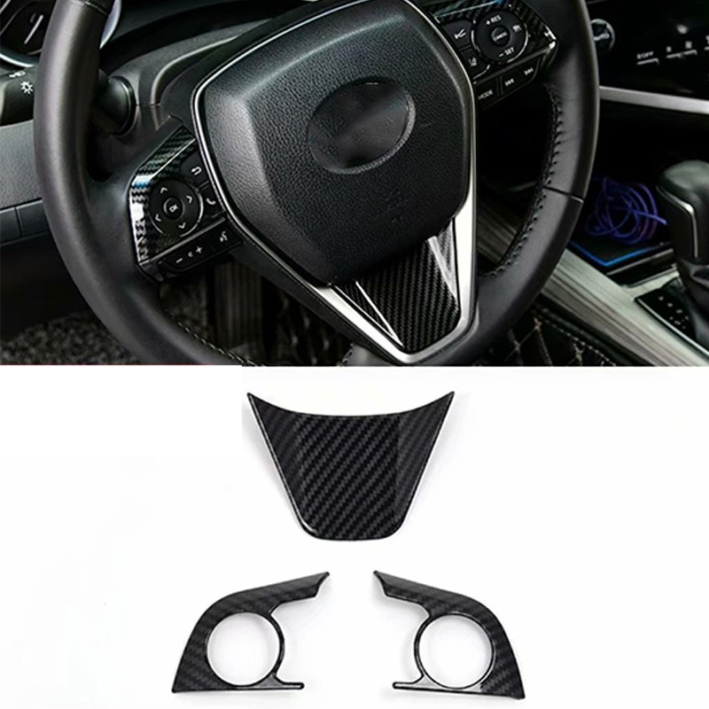 Bộ 3 ốp trang trí vô lăng cho xe Toyota Camry 2018 2019 8th Touch