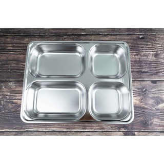 Khay Cơm Phần 4 5 Ngăn INOX Có Nắp Cao Cấp